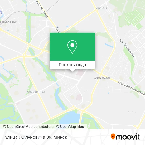Карта улица Жилуновича 39