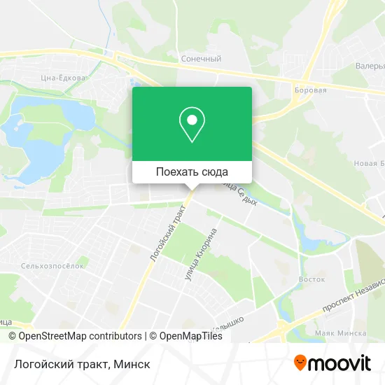 Карта Логойский тракт