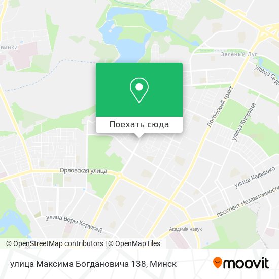 Карта улица Максима Богдановича 138