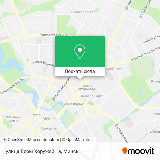 Карта улица Веры Хоружей 1a