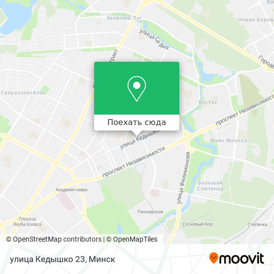 Карта улица Кедышко 23