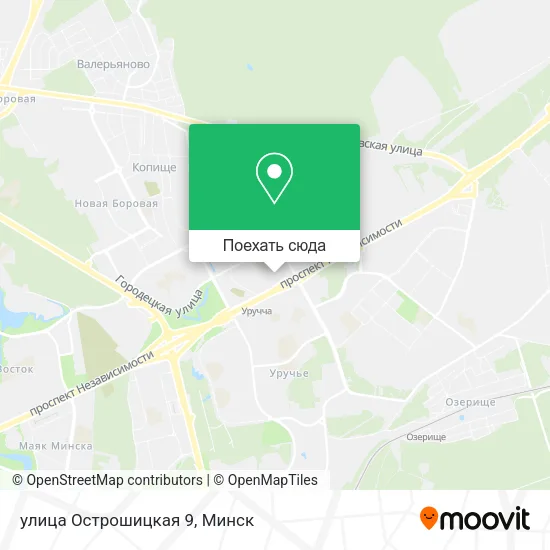 Карта улица Острошицкая 9