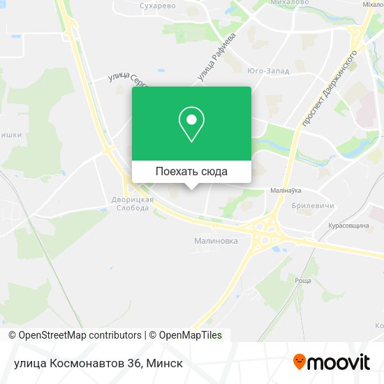 Карта улица Космонавтов 36