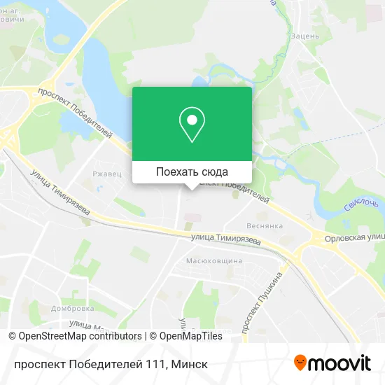 Карта проспект Победителей 111