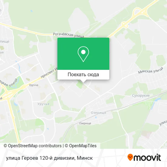Карта улица Героев 120-й дивизии