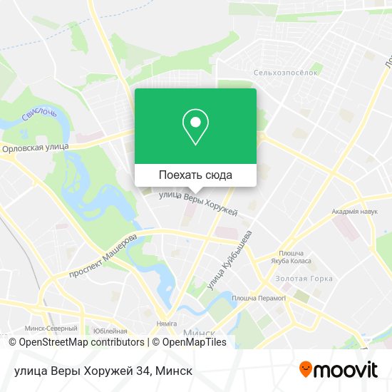 Карта улица Веры Хоружей 34