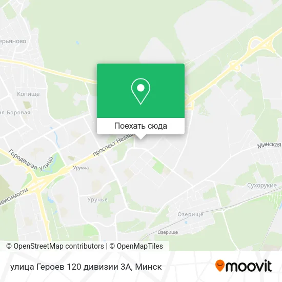 Карта улица Героев 120 дивизии 3А