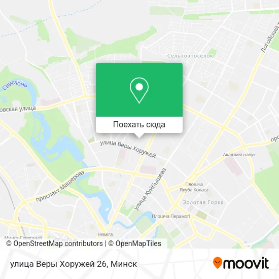 Карта улица Веры Хоружей 26