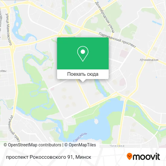 Карта проспект Рокоссовского 91