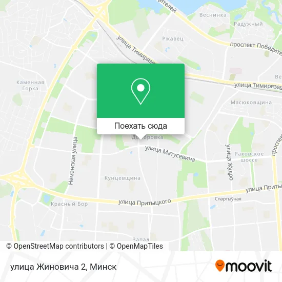 Карта улица Жиновича 2