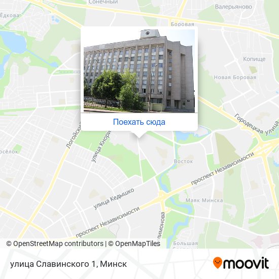 Карта улица Славинского 1