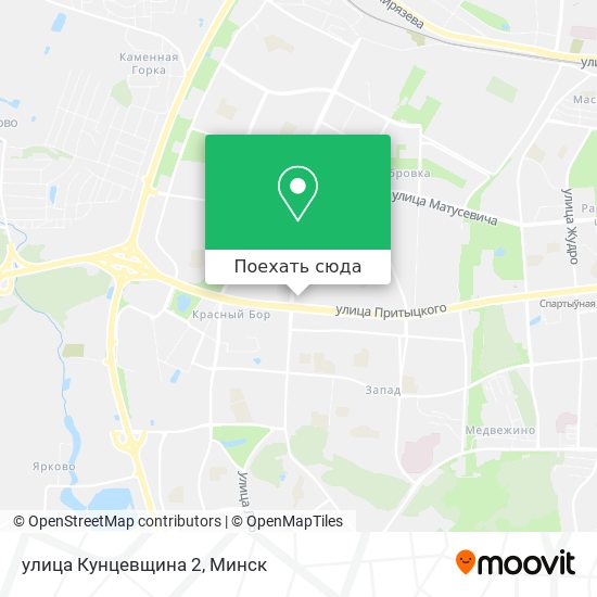 Карта улица Кунцевщина 2