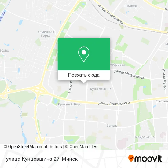 Карта улица Кунцевщина 27