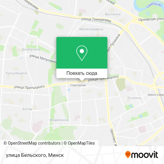 Карта улица Бельского