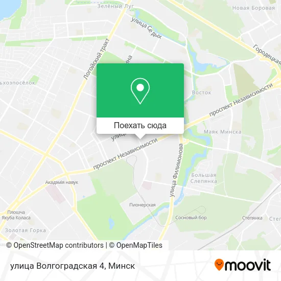 Карта улица Волгоградская 4