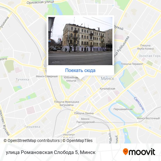 Карта улица Романовская Слобода 5