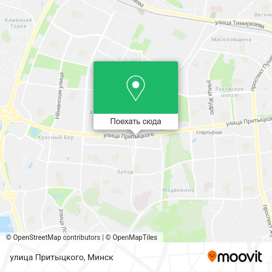 Карта улица Притыцкого