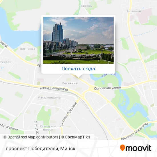 Карта проспект Победителей