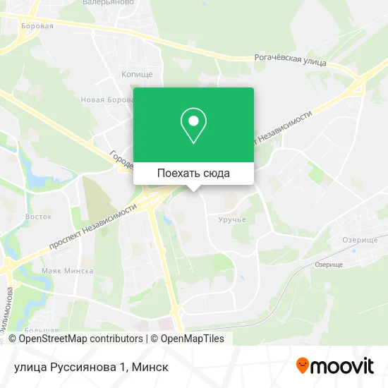 Карта улица Руссиянова 1