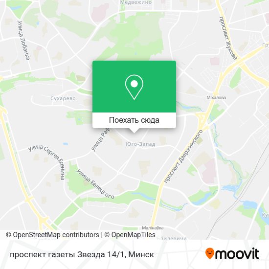 Карта проспект газеты Звезда 14/1