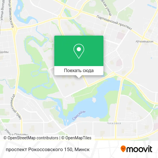 Карта проспект Рокоссовского 150