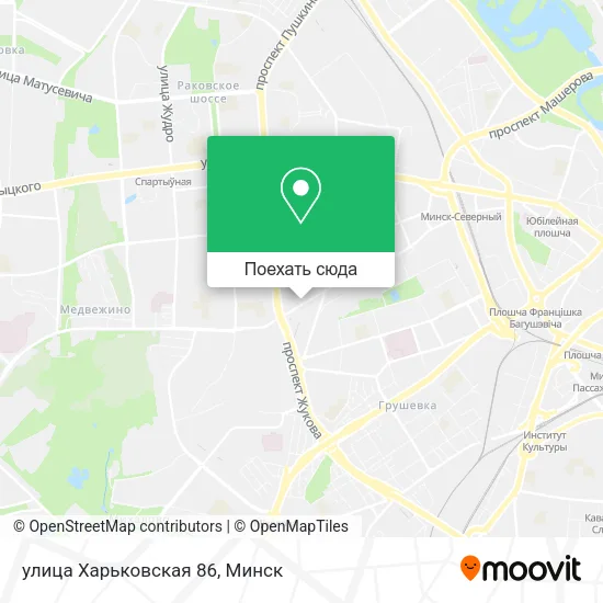 Карта улица Харьковская 86