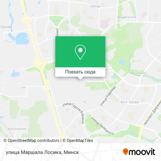Карта улица Маршала Лосика