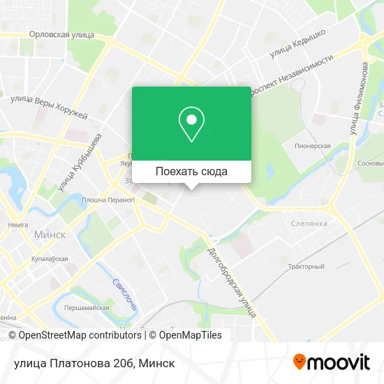 Карта улица Платонова 20б