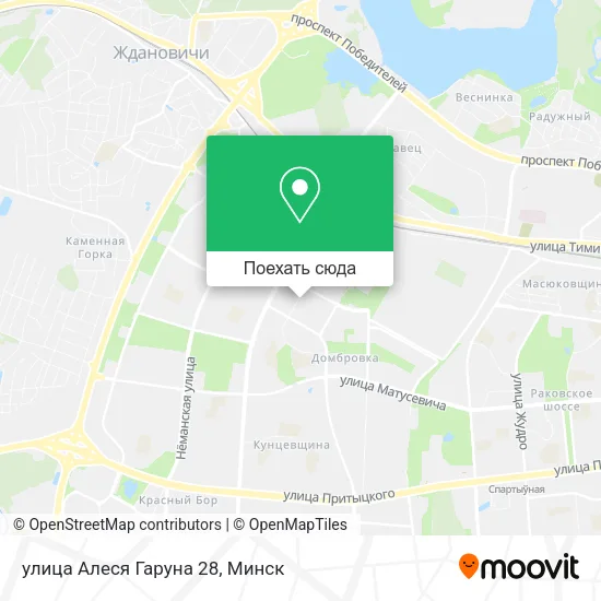 Карта улица Алеся Гаруна 28