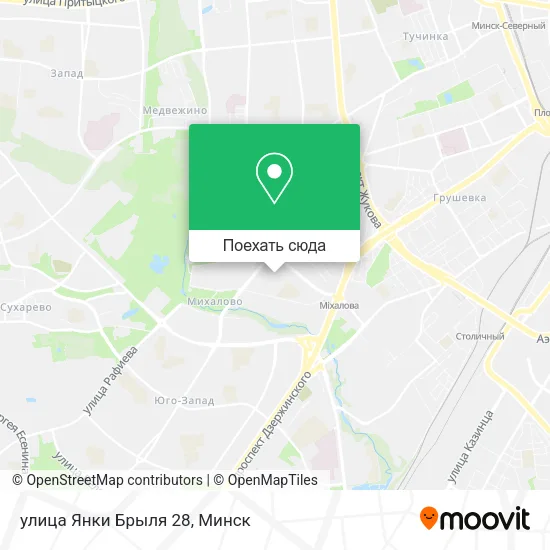 Карта улица Янки Брыля 28