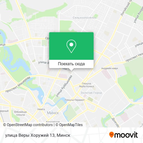 Карта улица Веры Хоружей 13