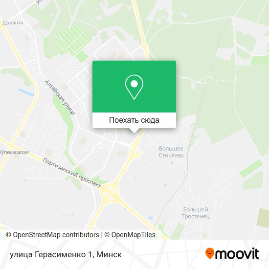 Карта улица Герасименко 1