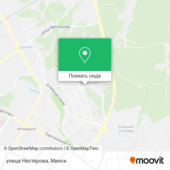 Карта улица Нестерова