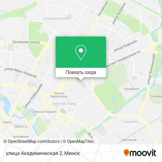 Карта улица Академическая 2