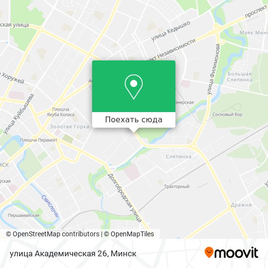 Карта улица Академическая 26