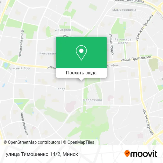 Карта улица Тимошенко 14/2