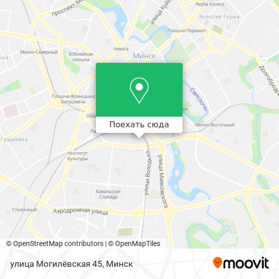 Карта улица Могилёвская 45