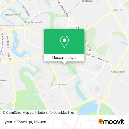 Карта улица Горовца