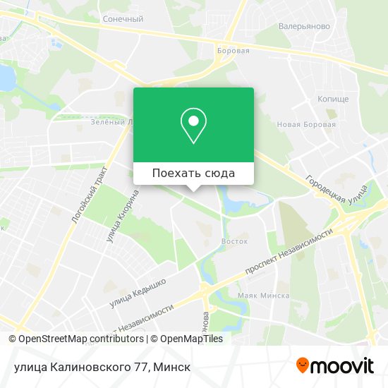 Карта улица Калиновского 77