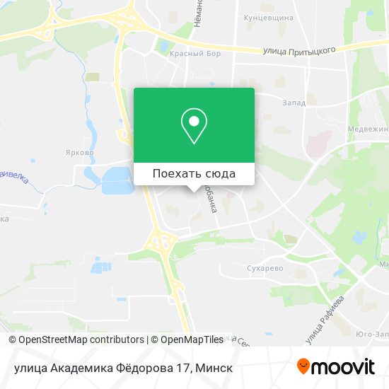 Карта улица Академика Фёдорова 17