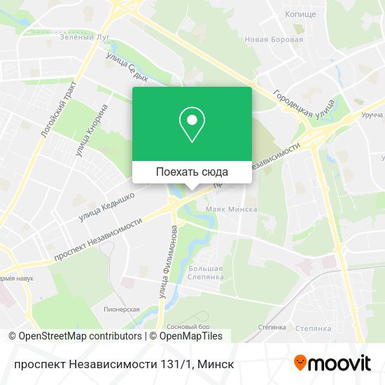 Карта проспект Независимости 131/1