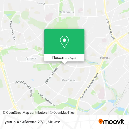 Карта улица Алибегова 27/1