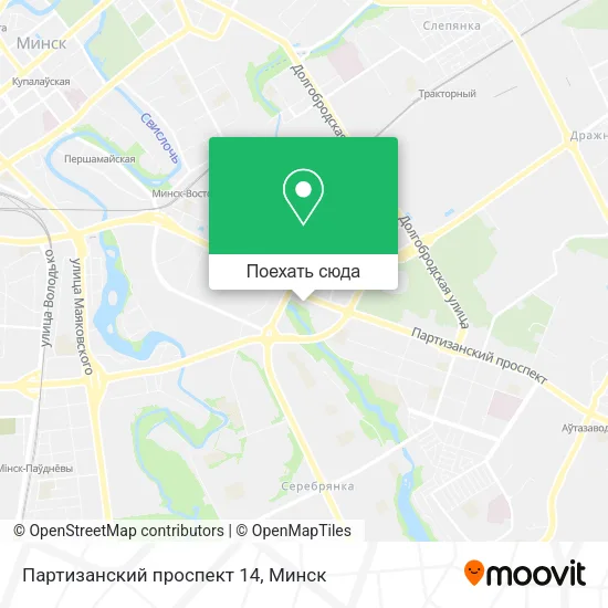 Карта Партизанский проспект 14
