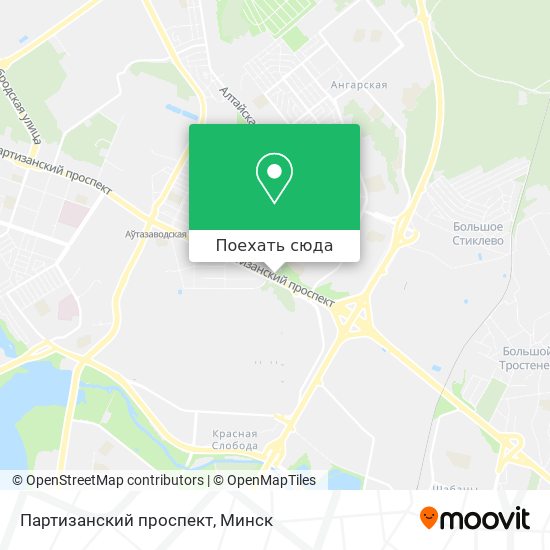 Карта Партизанский проспект