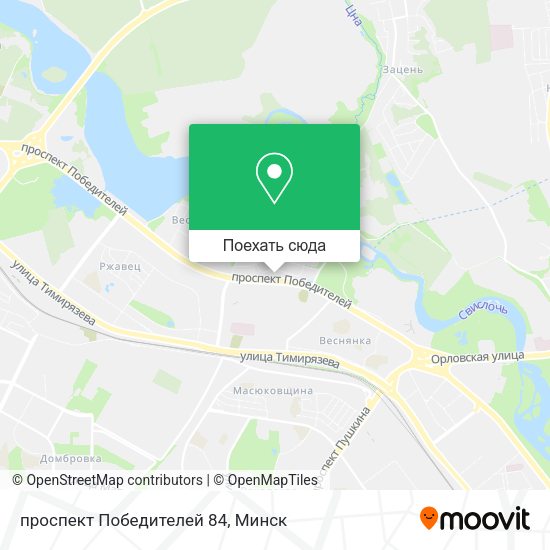 Карта проспект Победителей 84