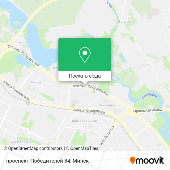 Карта проспект Победителей 84