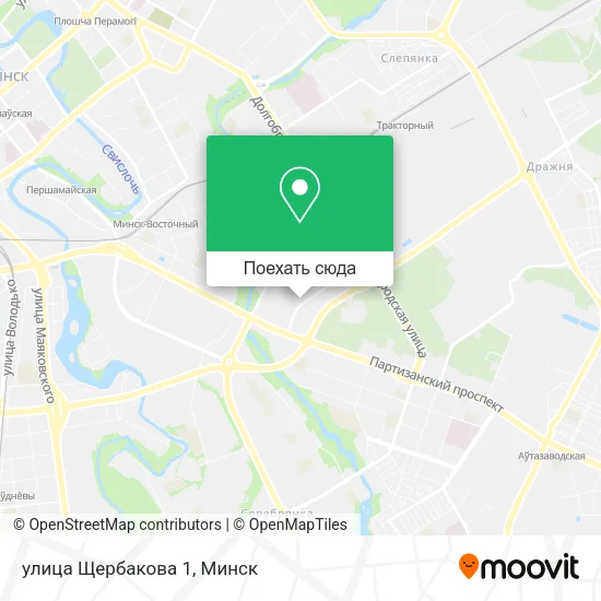 Карта улица Щербакова 1