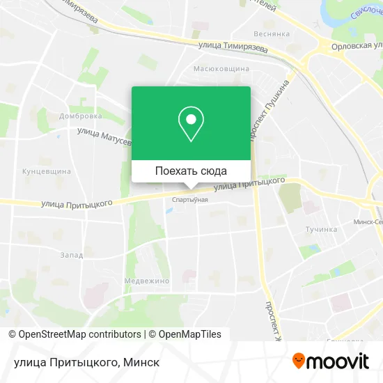 Карта улица Притыцкого