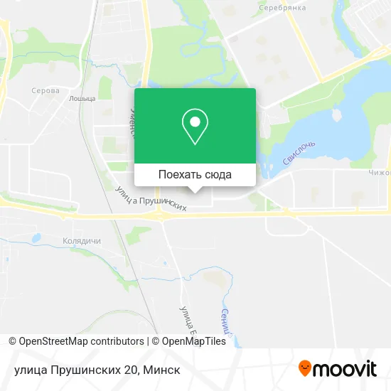 Карта улица Прушинских 20