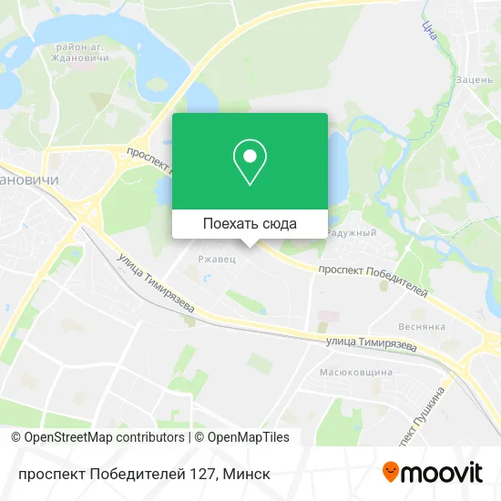 Карта проспект Победителей 127
